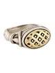 Lagos Two-Tone Signature Caviar Dome Lattice Ring