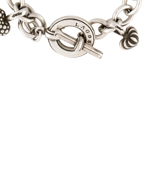 Lagos Caviar Heart Charm Toggle Bracelet