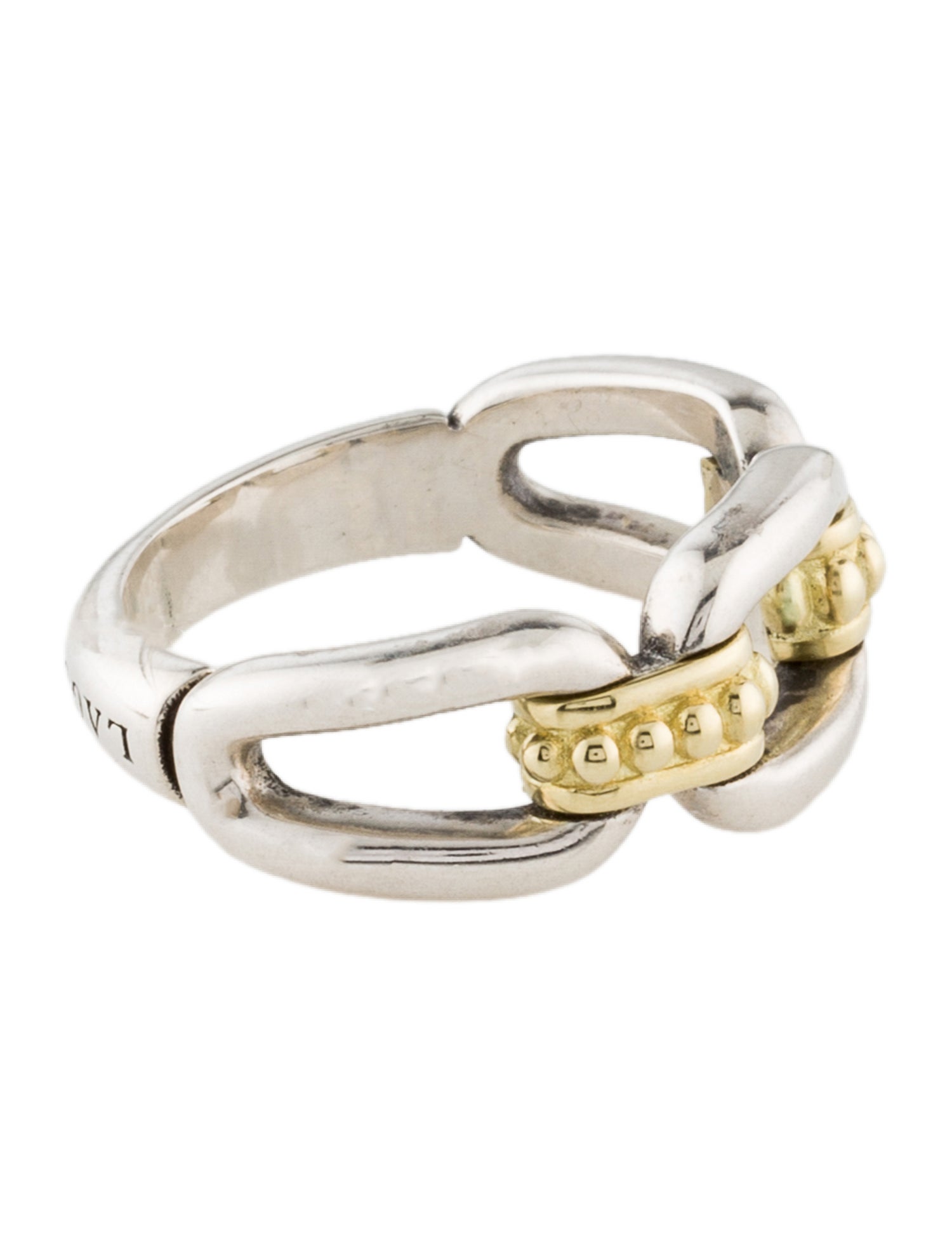 Lagos Two-Tone Link Ring