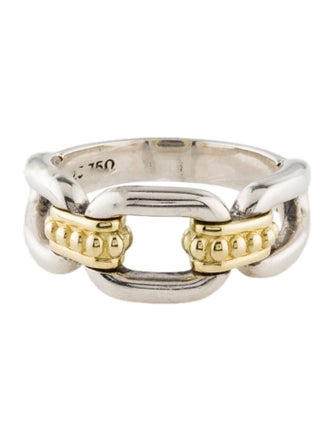 Lagos Two-Tone Link Ring