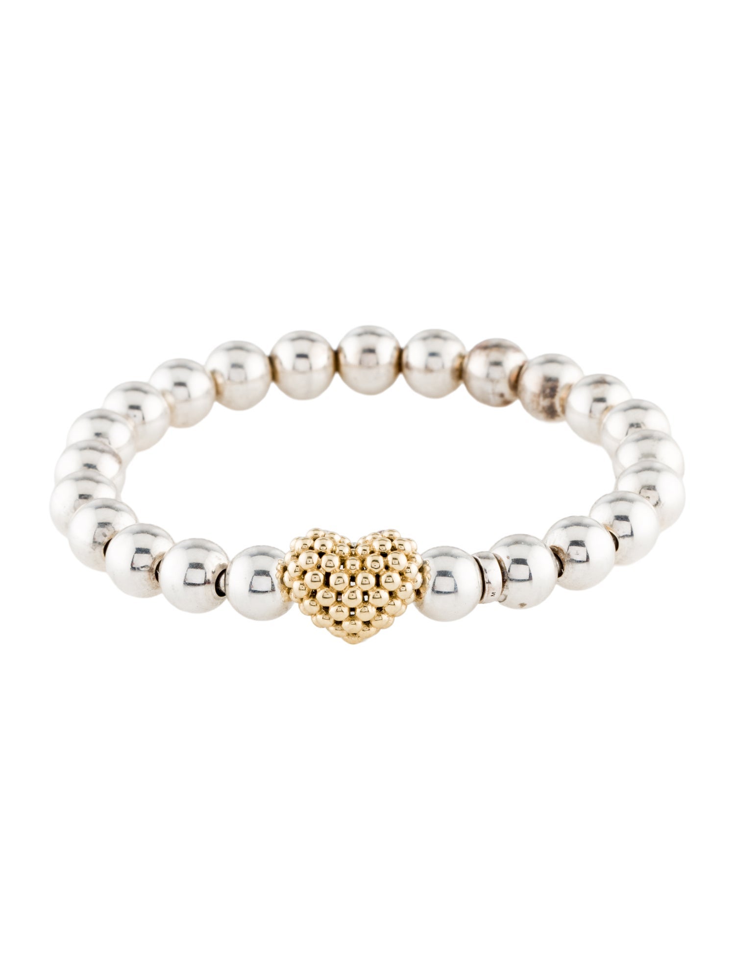 Lagos Signature Caviar Heart Beaded Bracelet