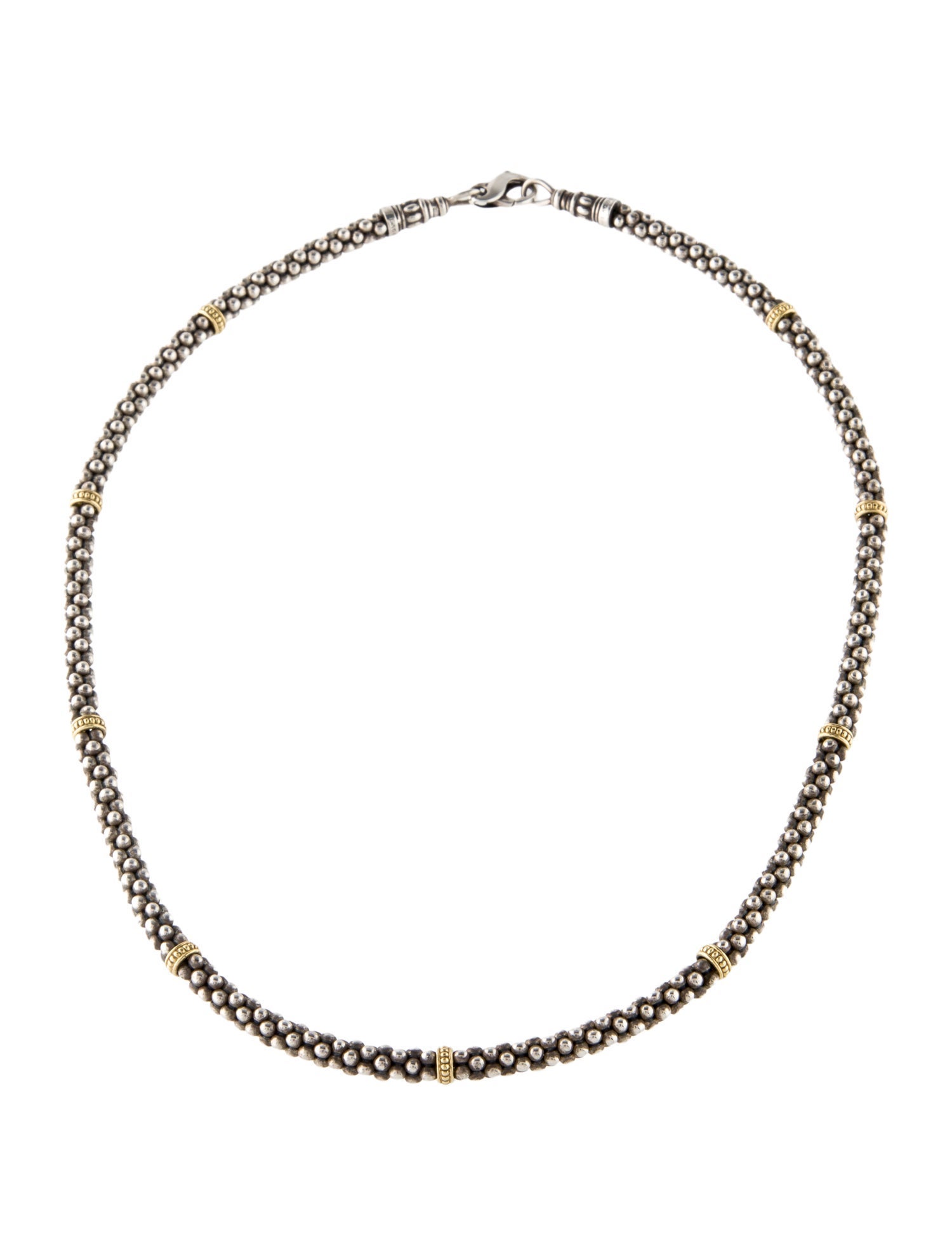 Lagos Two-Tone Caviar Beaded Necklace