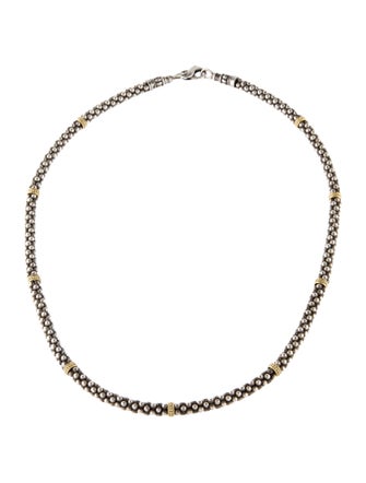 Lagos Two-Tone Caviar Beaded Necklace