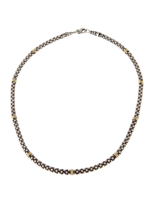 Lagos Two-Tone Caviar Beaded Necklace