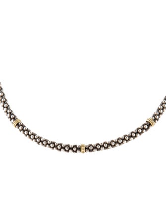 Lagos Two-Tone Caviar Beaded Necklace
