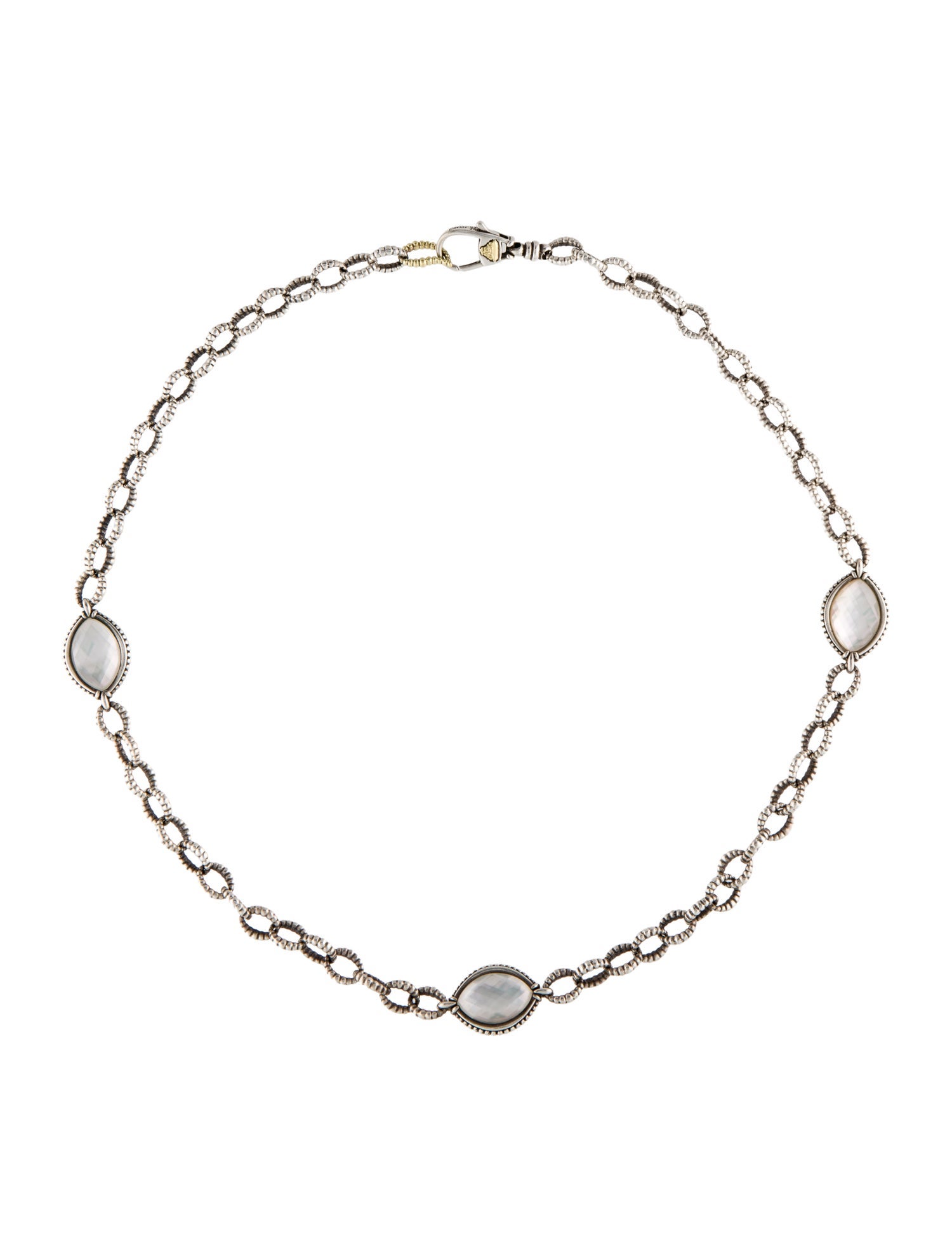 Lagos Mother of Pearl, Quartz Doublet Venus Station Necklace