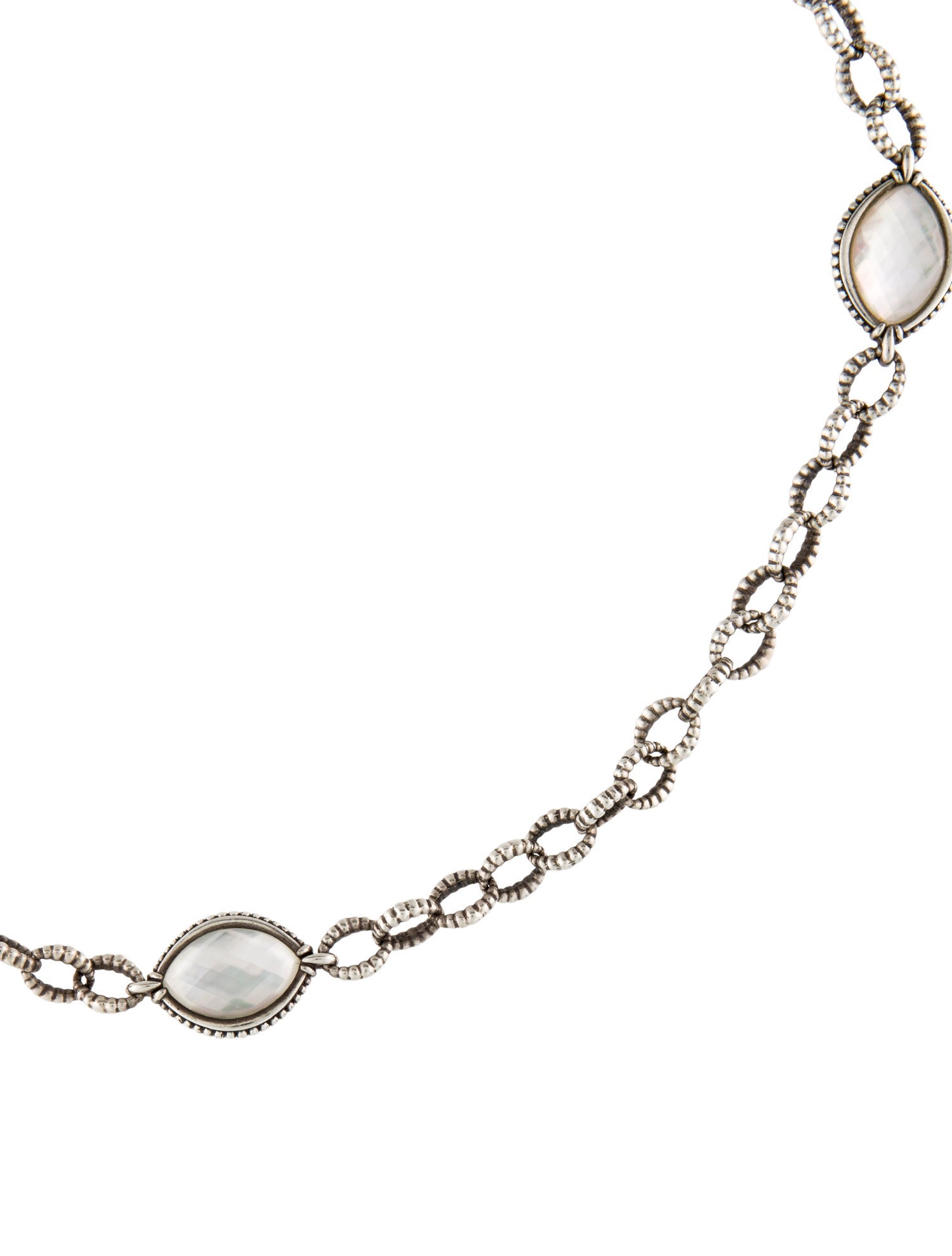 Lagos Mother of Pearl, Quartz Doublet Venus Station Necklace