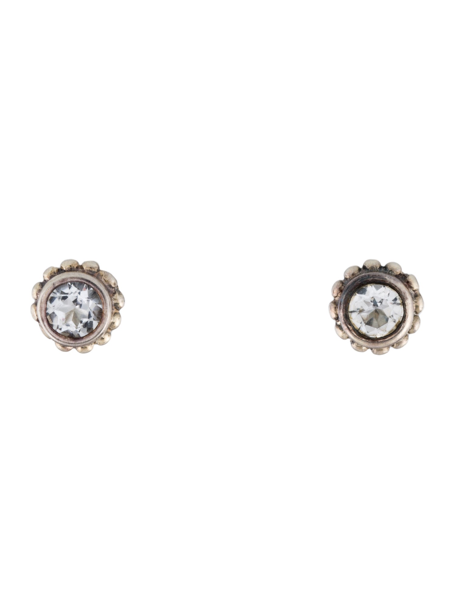 Lagos 1.00ctw Topaz Diamond Stud Earrings