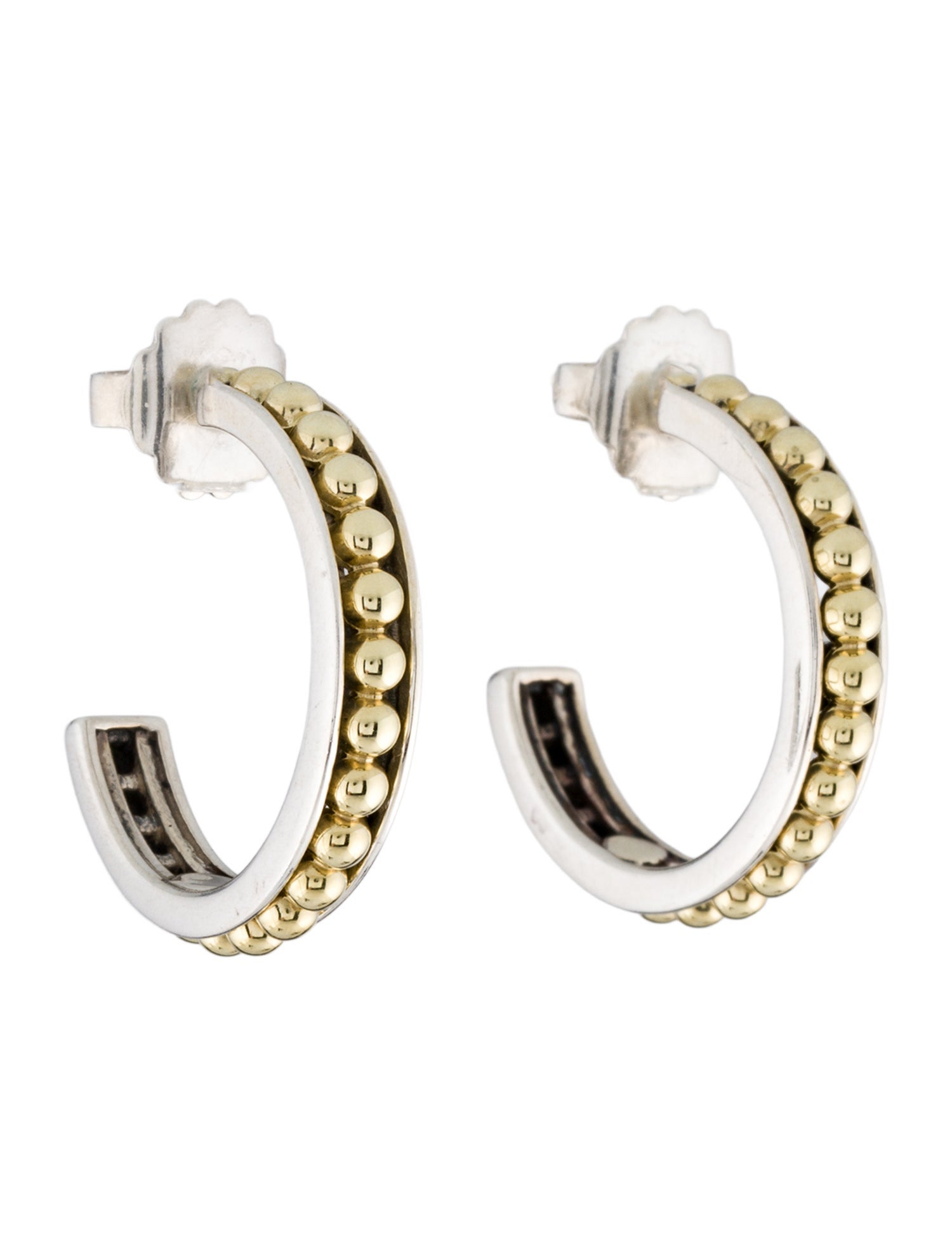 Lagos Two-Tone Hoop Earrings