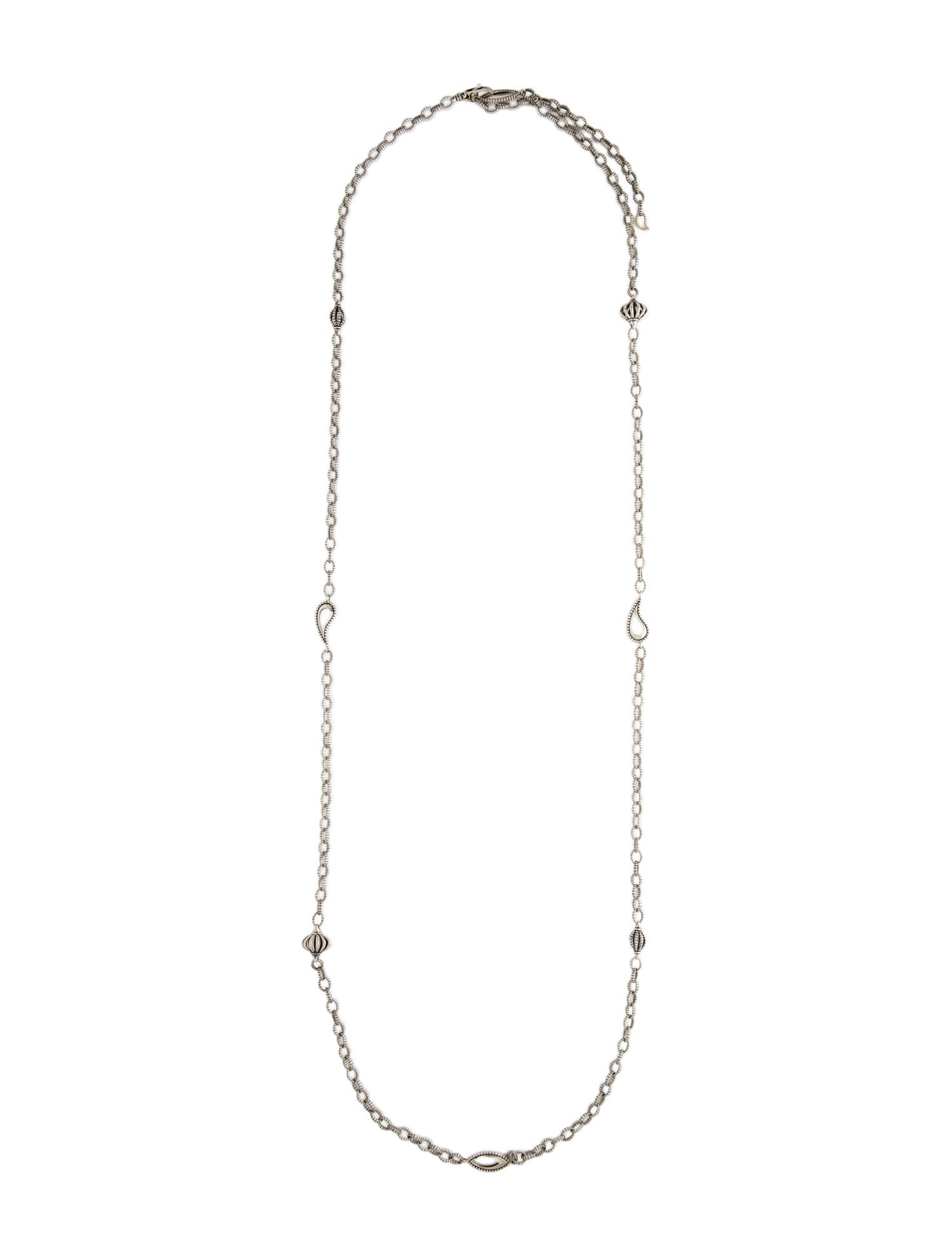Lagos Caviar Fluted Station Necklace