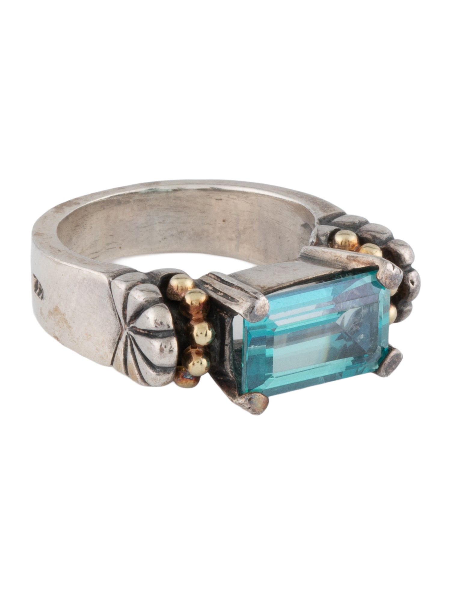 Lagos Coated Topaz Caviar Band Ring