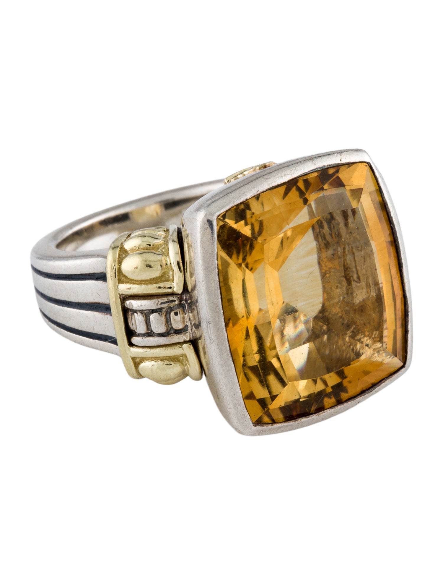 Lagos Caviar Citrine Ring