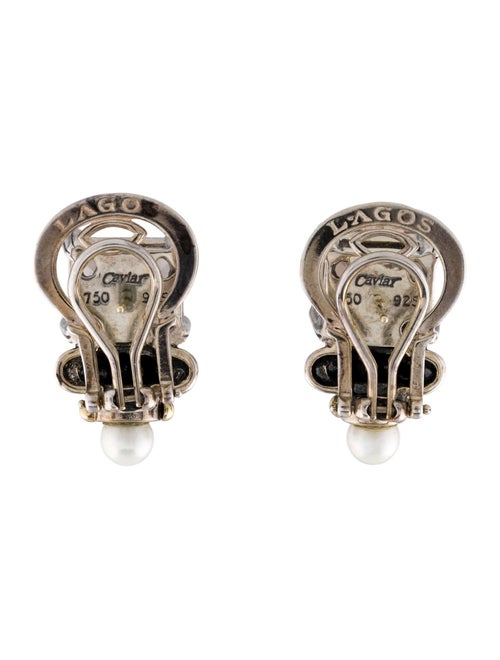 Lagos Pearl & Smokey Quartz Earclips