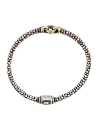 Lagos Diamond Caviar Enso Bangle Bracelet