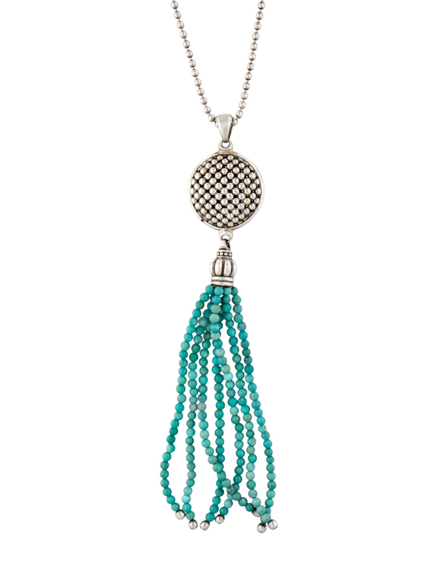 Lagos Turquoise Maya Escape Tassel Necklace