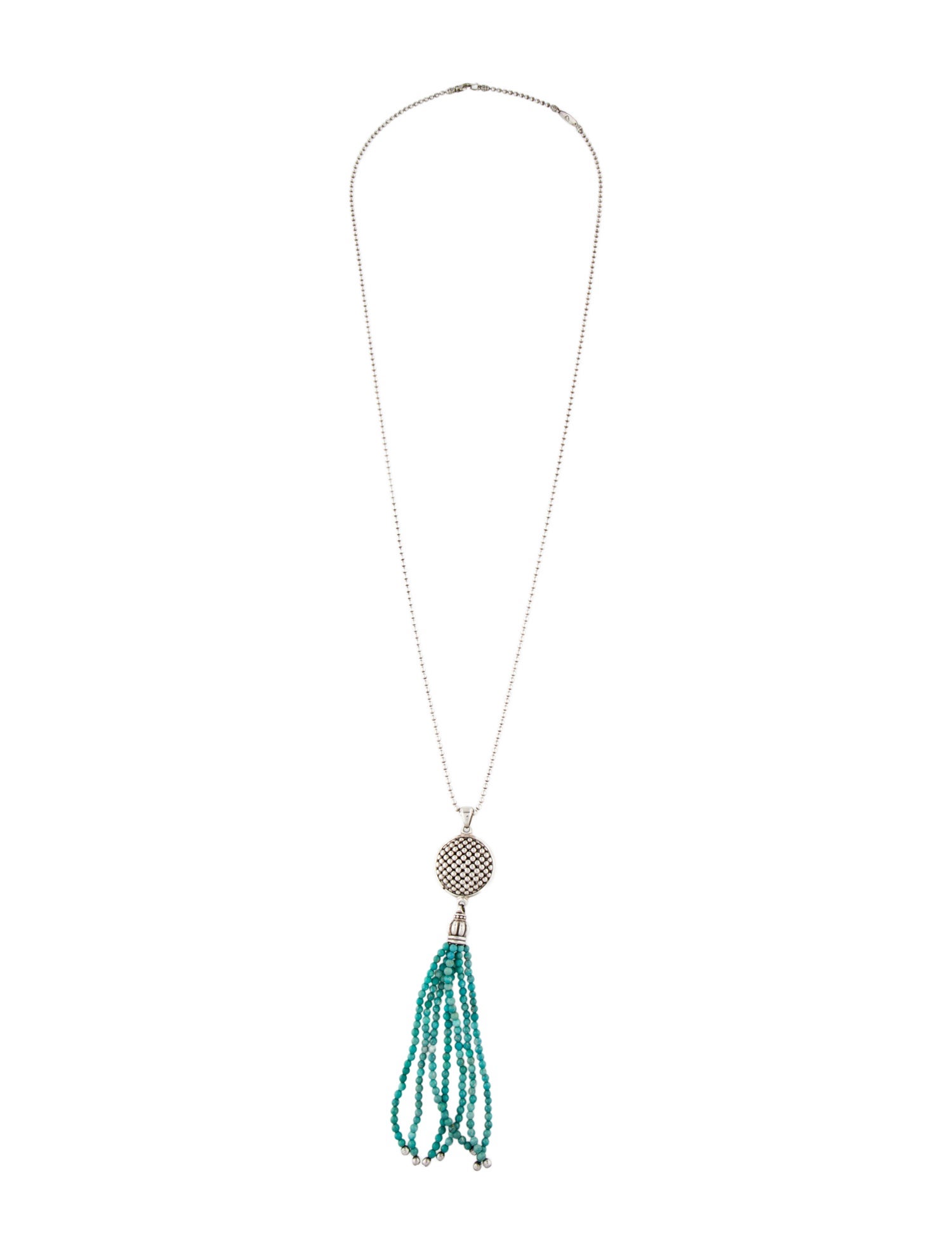 Lagos Turquoise Maya Escape Tassel Necklace