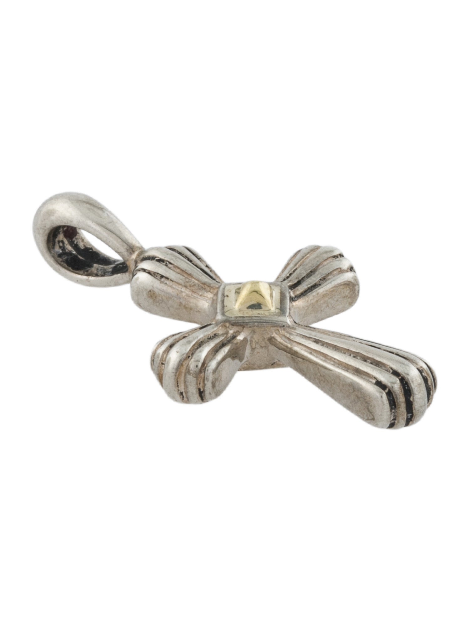 Lagos Two-Tone Cross Pendant