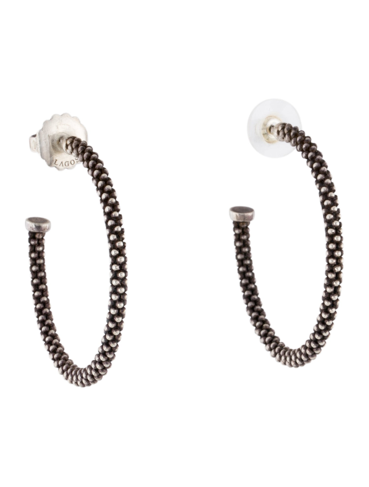 Lagos Large Caviar Hoop Earrings