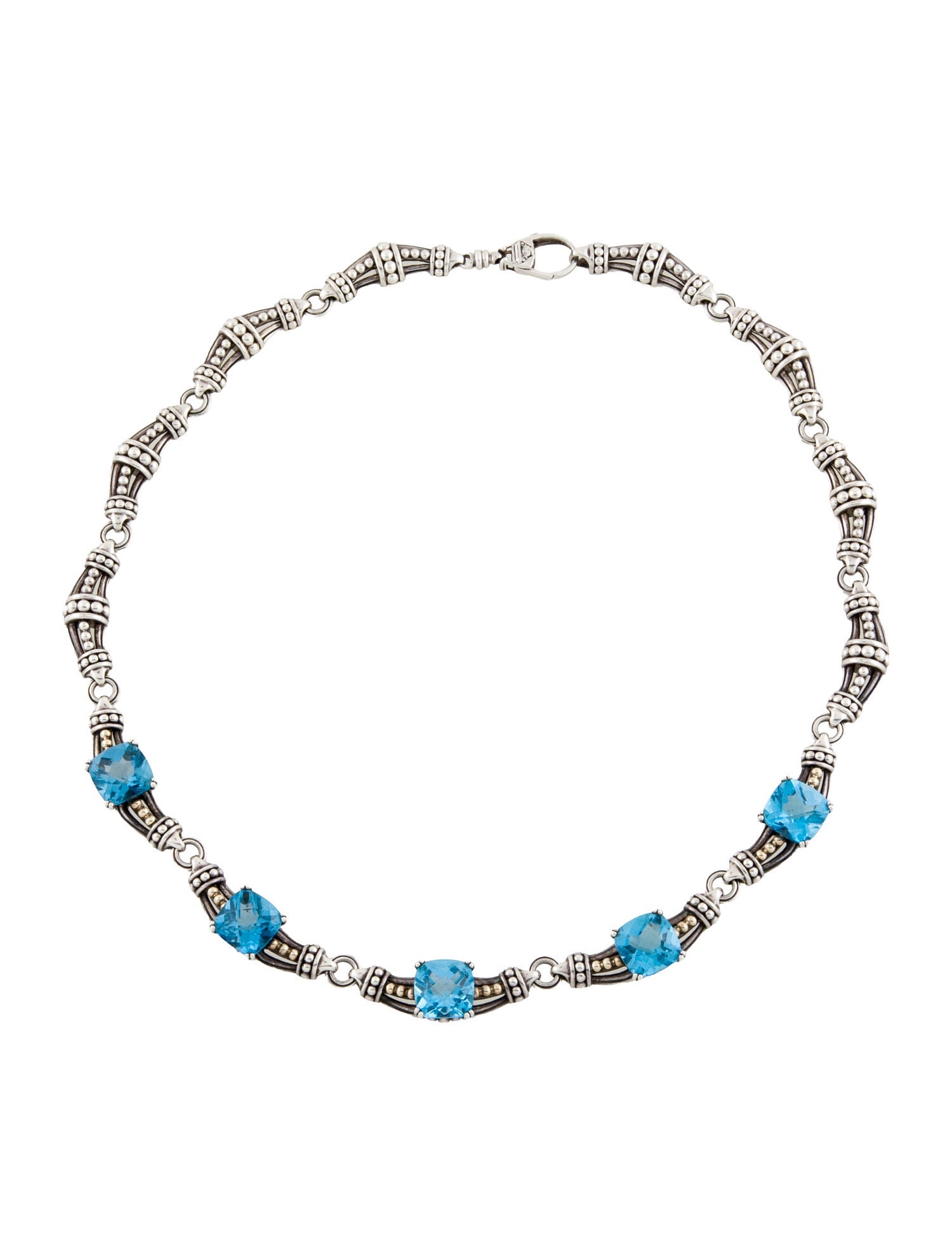 Lagos Topaz Glacier Caviar Necklace