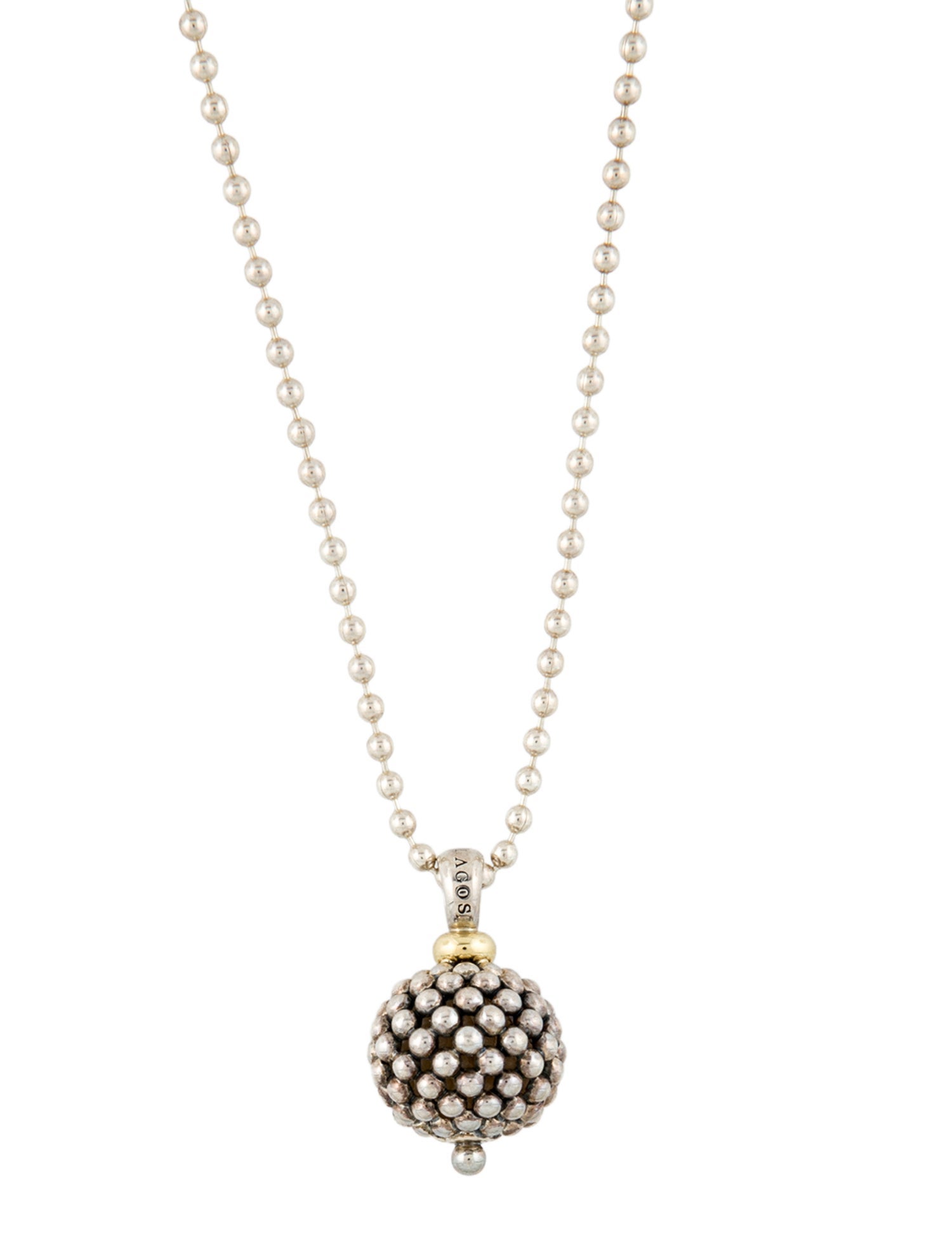 Lagos Caviar Ball Pendant Necklace