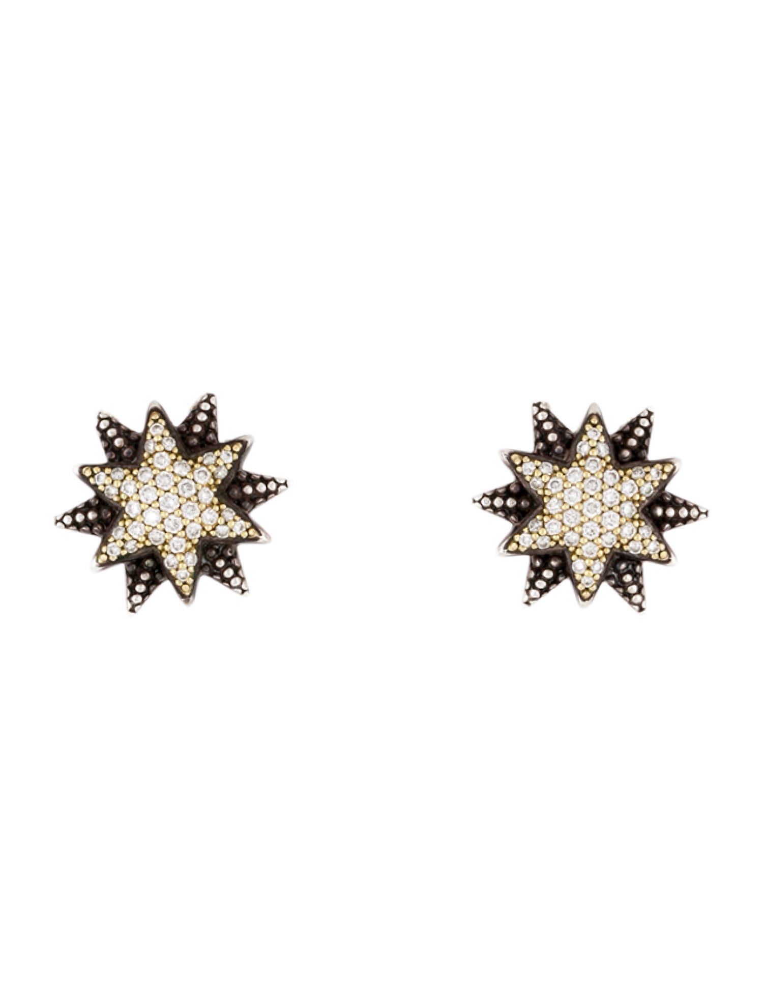 Lagos Diamond Star Earclips