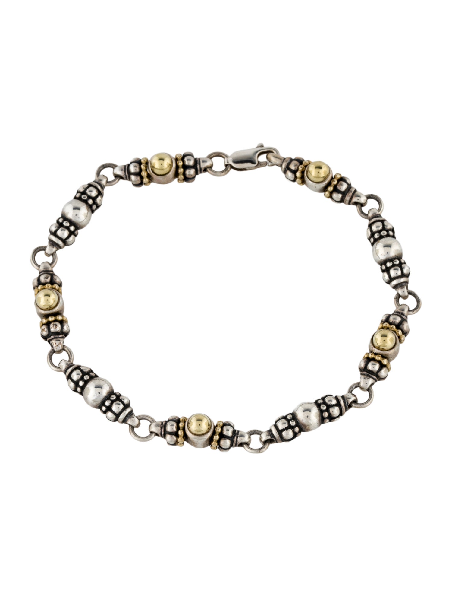 Lagos Two-Tone Caviar Station Bracelet
