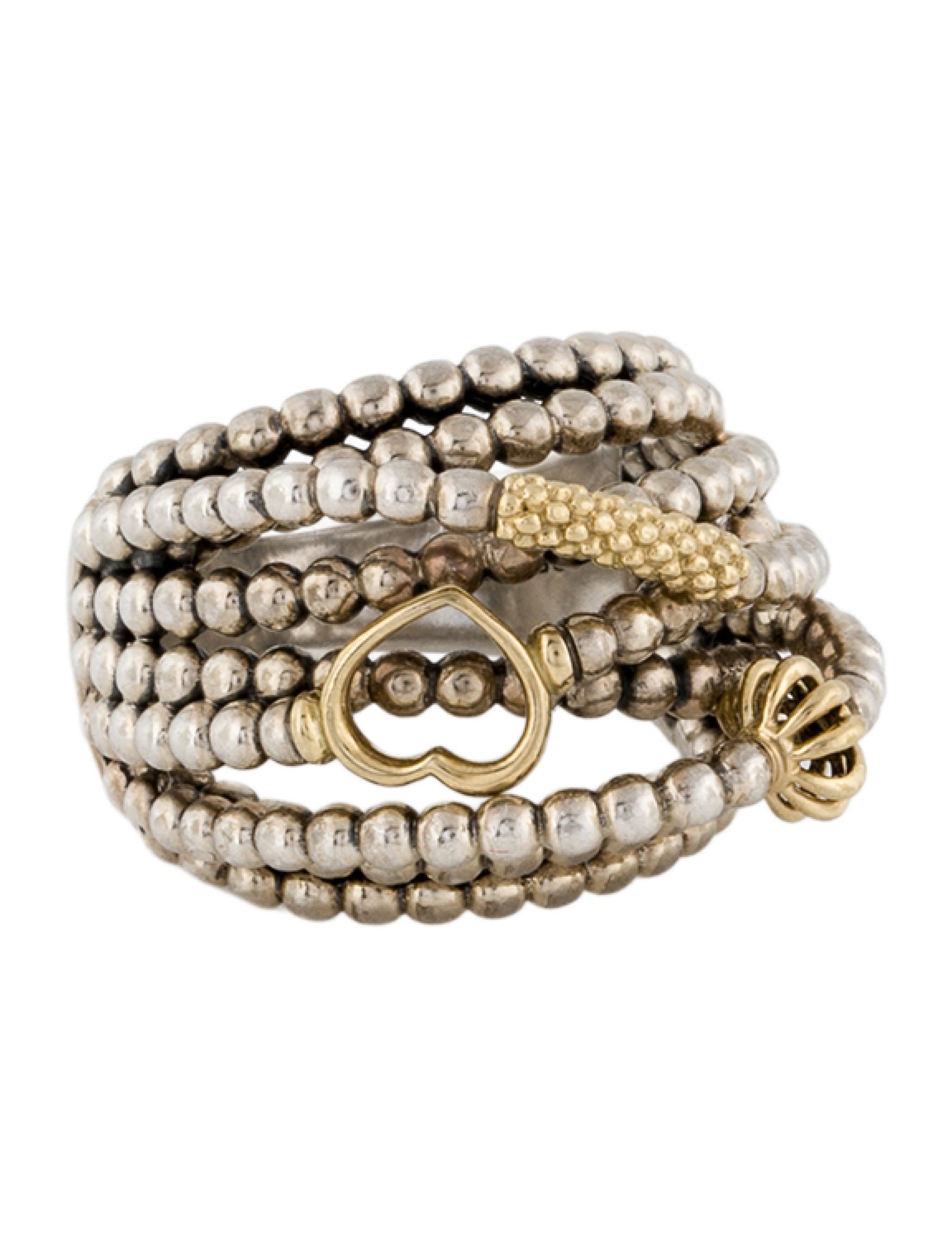 Lagos Two-Tone Caviar Cocktail Ring