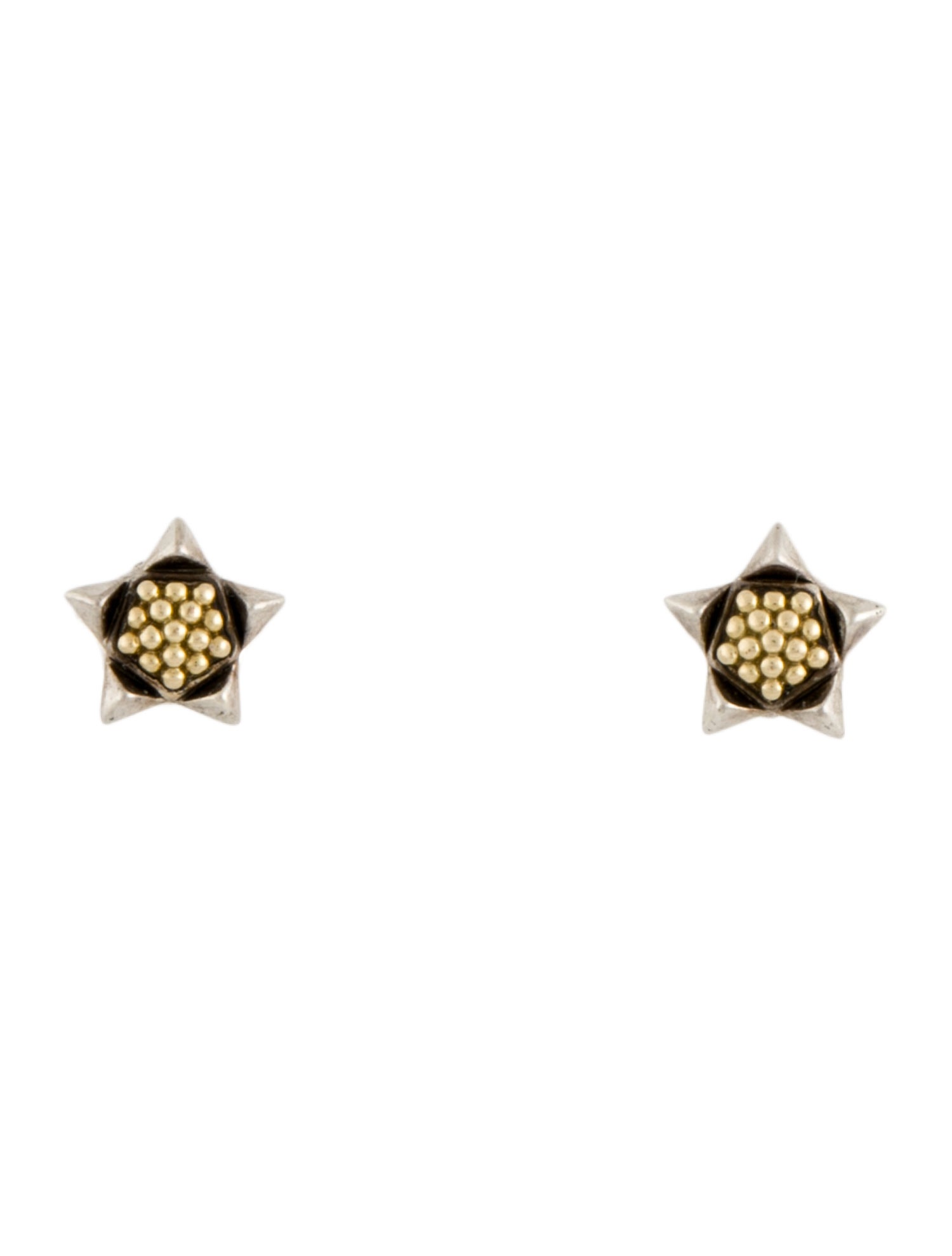 Lagos Two-Tone Star Stud Earrings