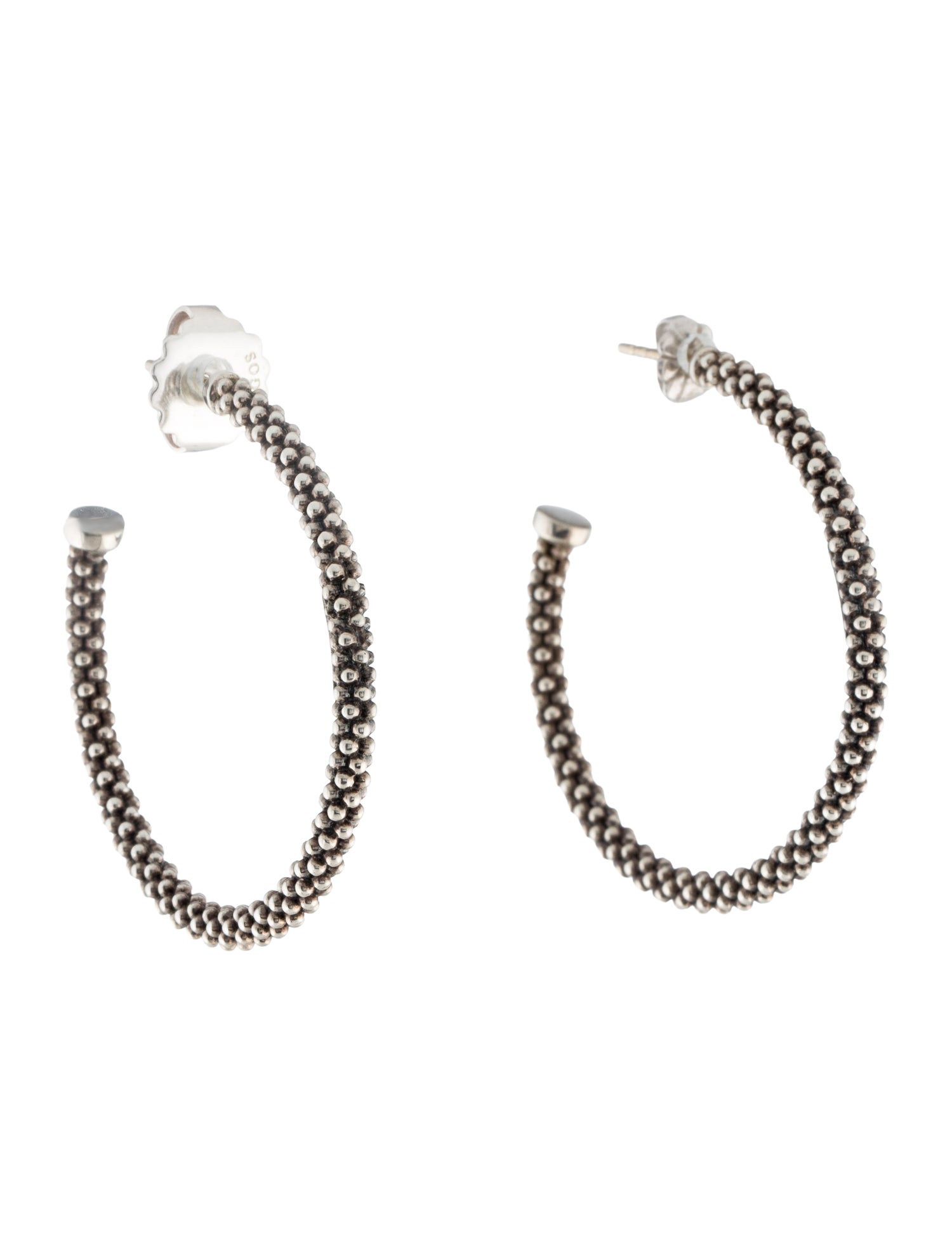 Lagos Caviar Hoop Earrings