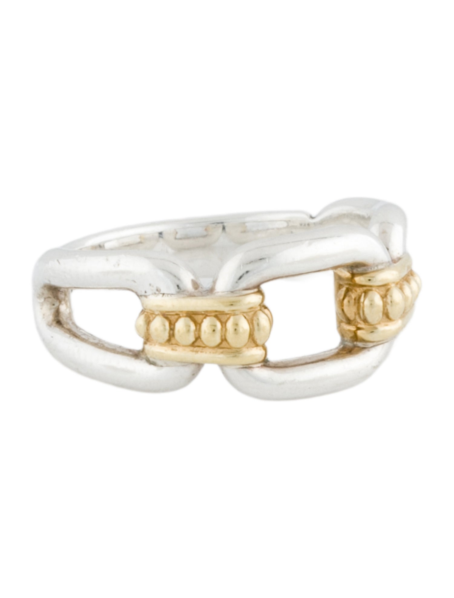 Lagos Two-Tone Link Ring