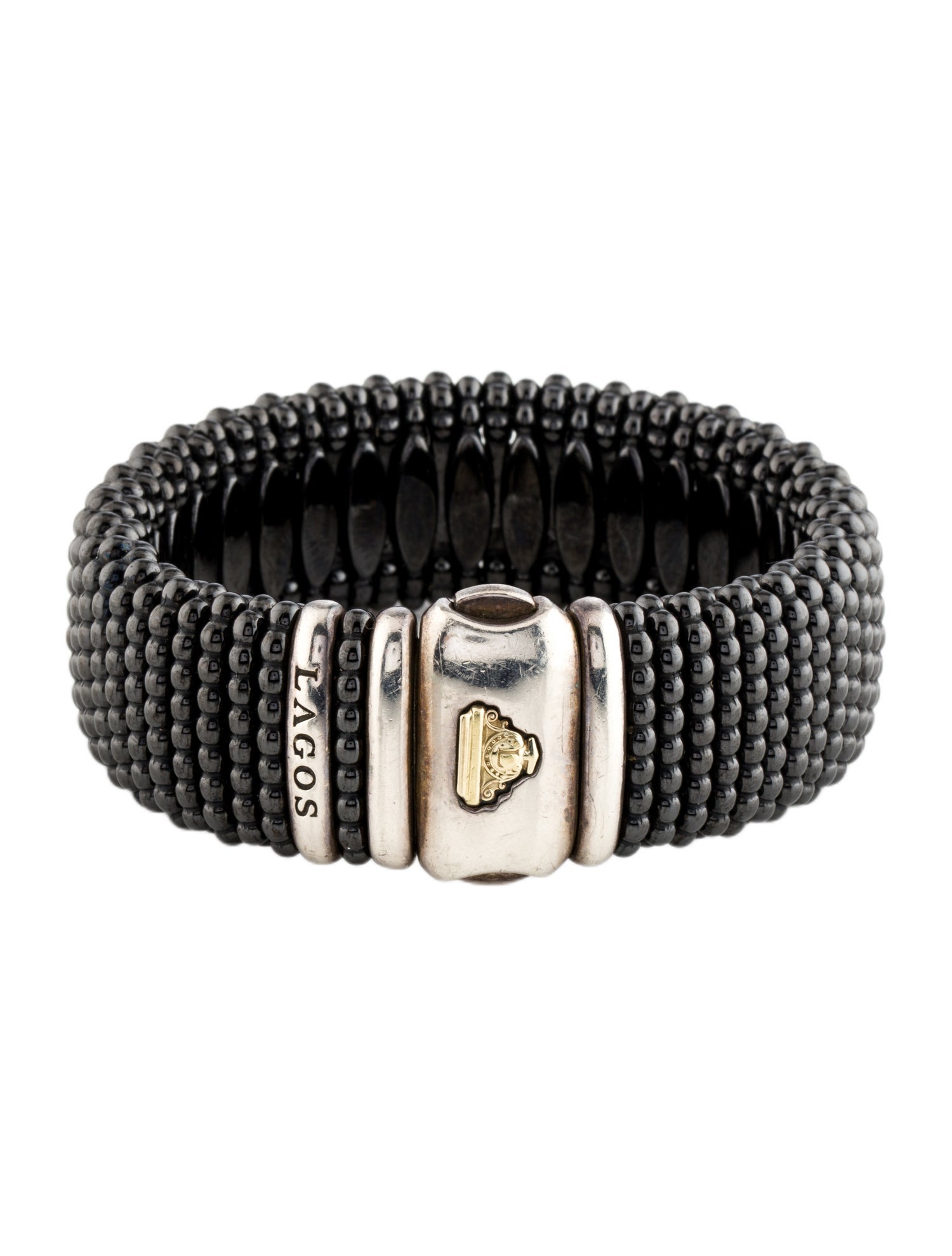 Lagos Ceramic Caviar Statement Link Bracelet