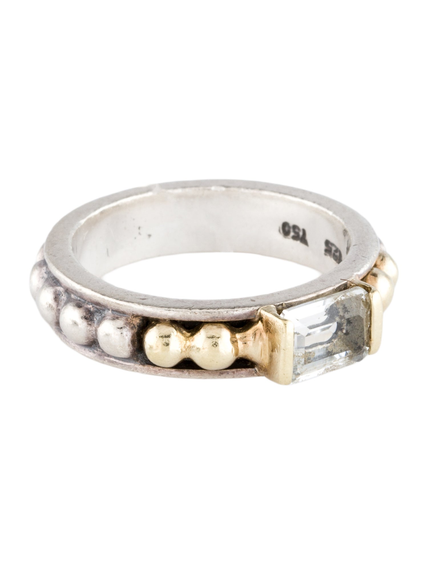 Lagos Prasiolite Caviar Ring