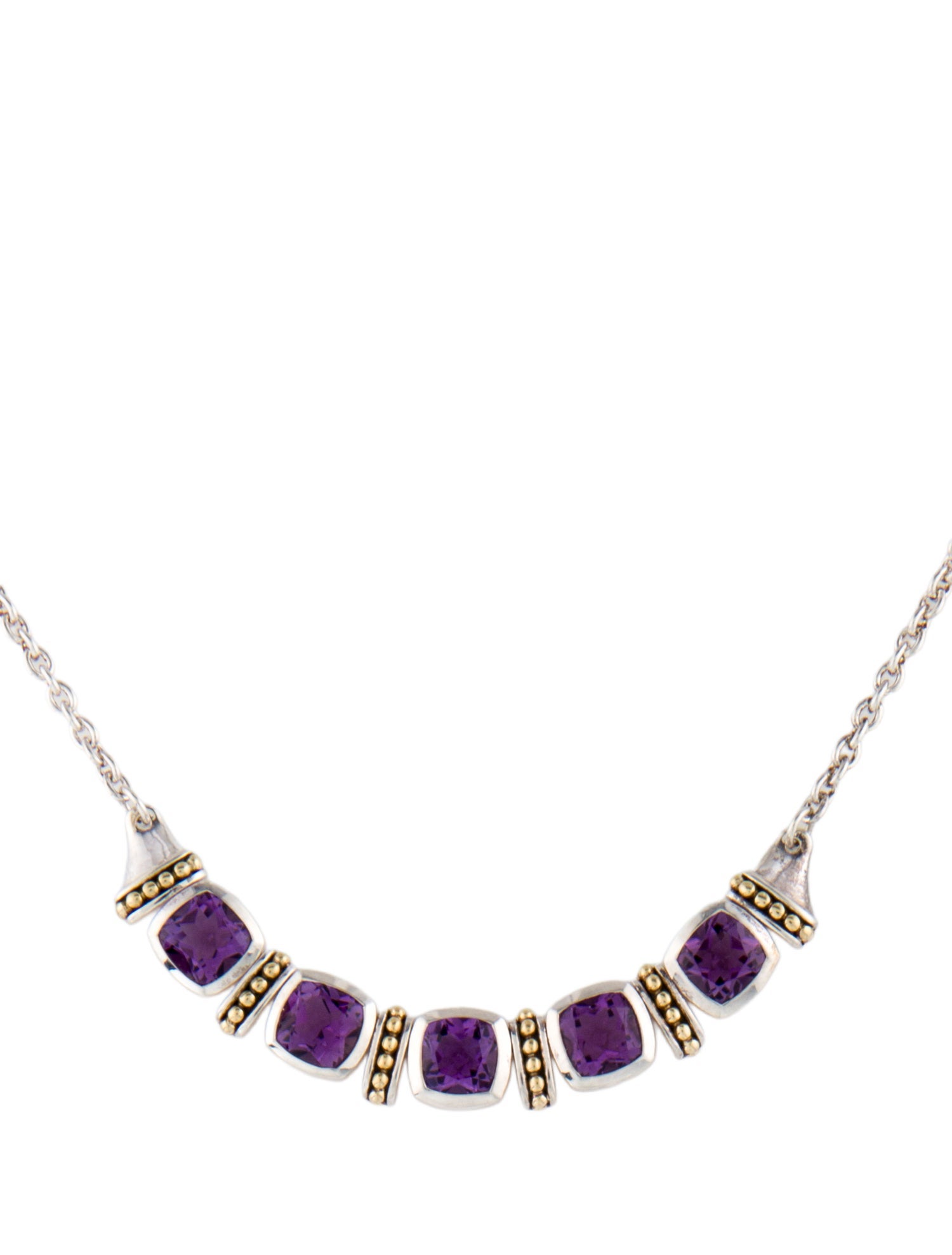 Lagos Amethyst Five Station Necklace