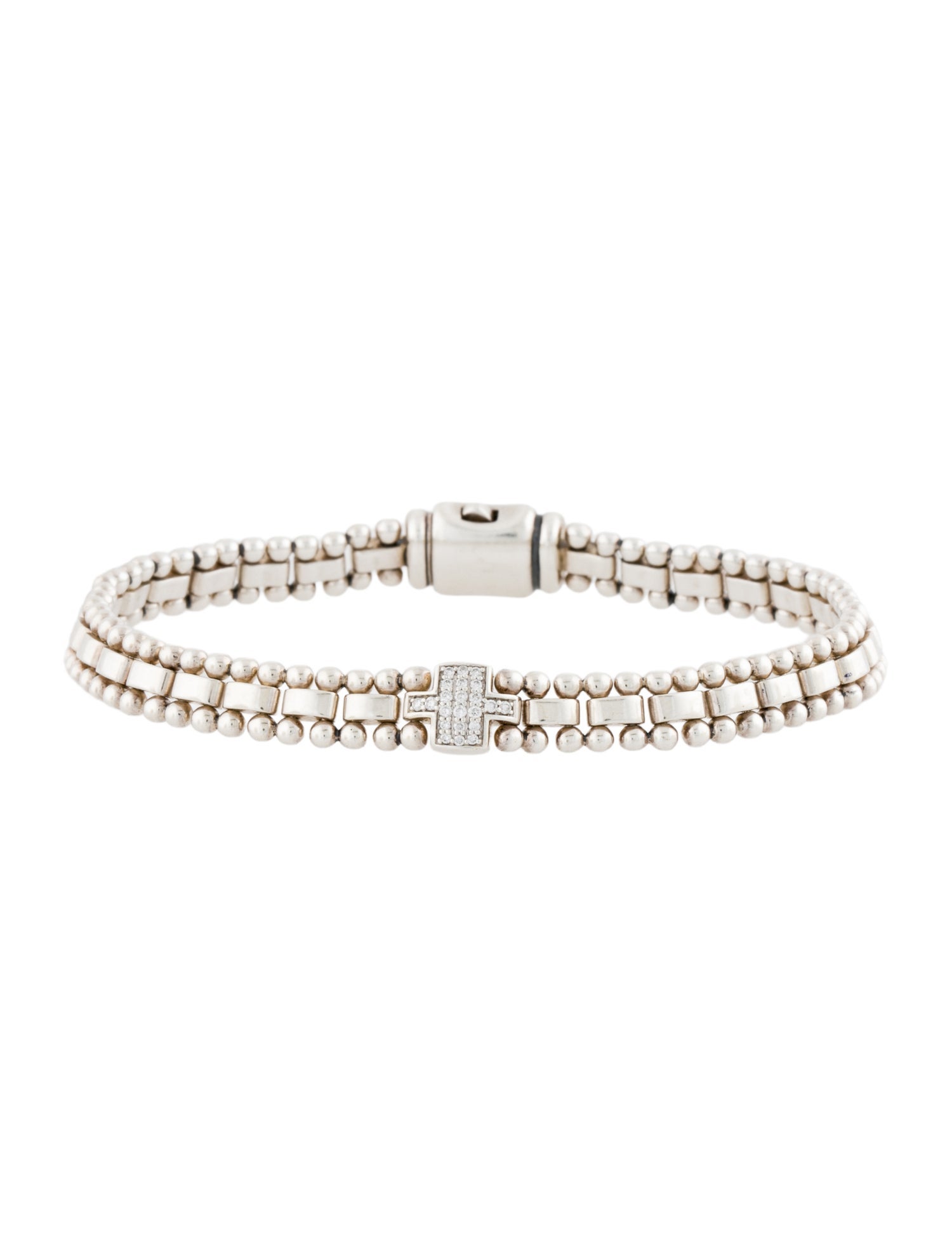 Lagos Diamond Caviar Spark Link Bracelet