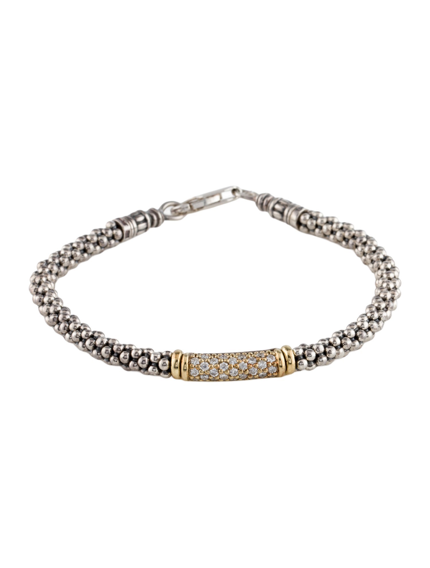 Lagos Diamond Caviar Link Bracelet