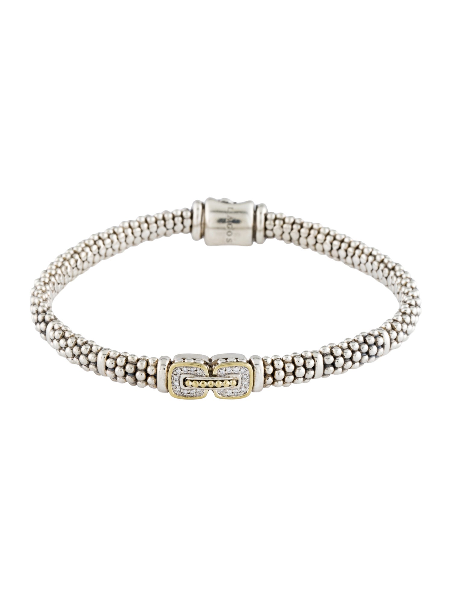Lagos Diamond Link Station Bracelet