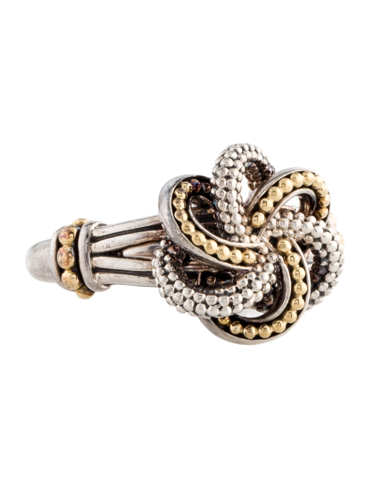 Lagos Two-Tone Love Knot Cocktail Ring