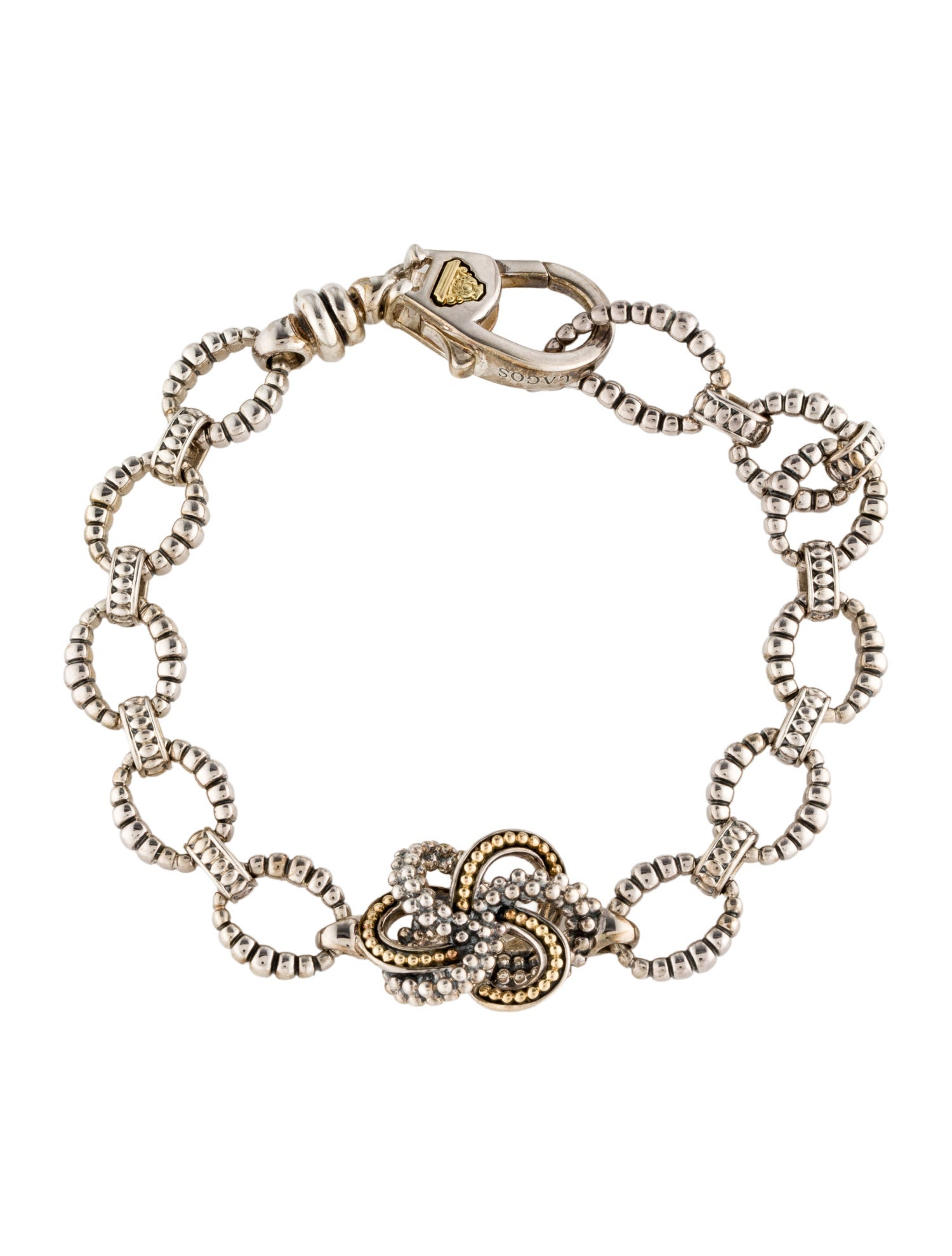 Lagos Two-Tone Love Knot Link Bracelet