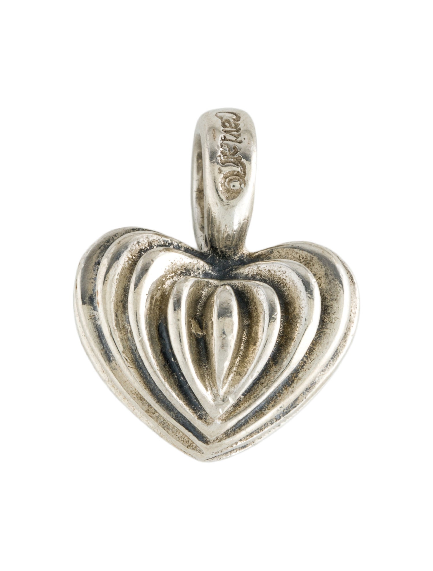 Lagos Caviar Fluted Heart Pendant