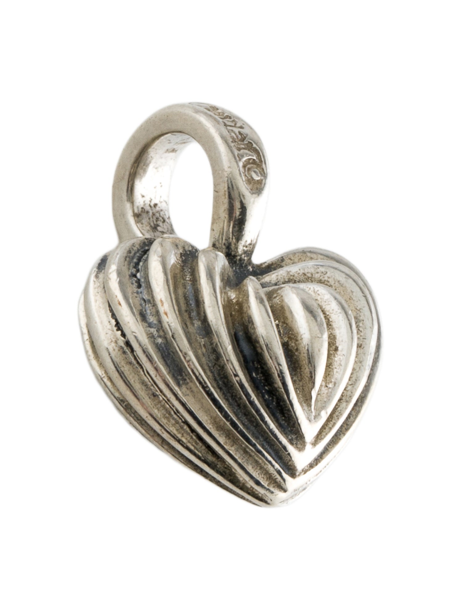 Lagos Caviar Fluted Heart Pendant