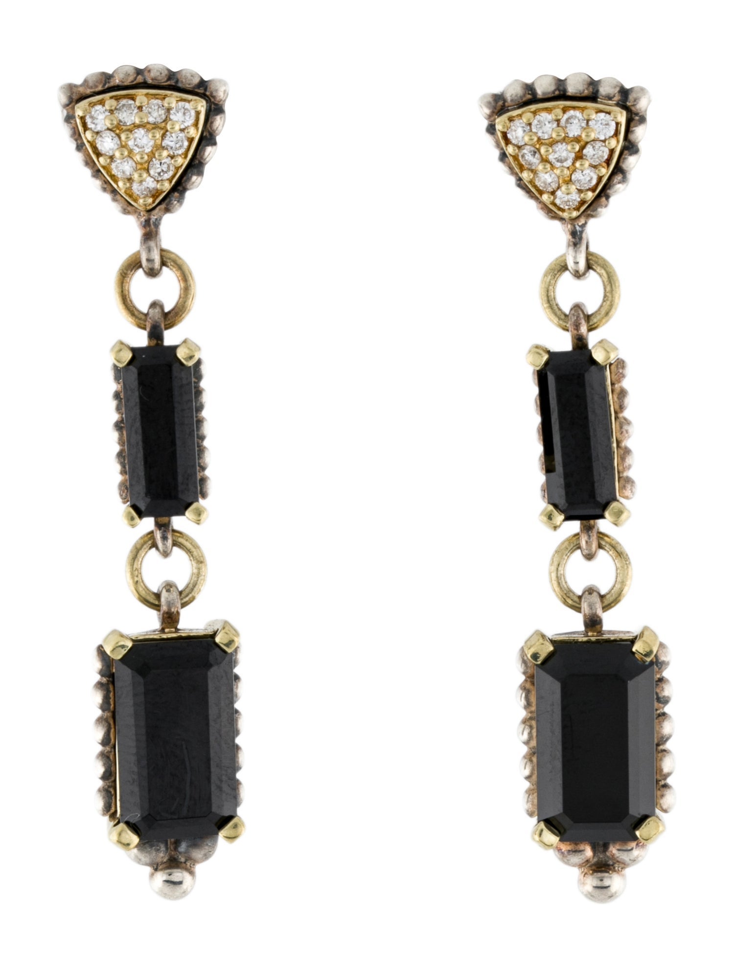 Lagos 6.74ct Spinel & Diamond Caviar Drop Earrings