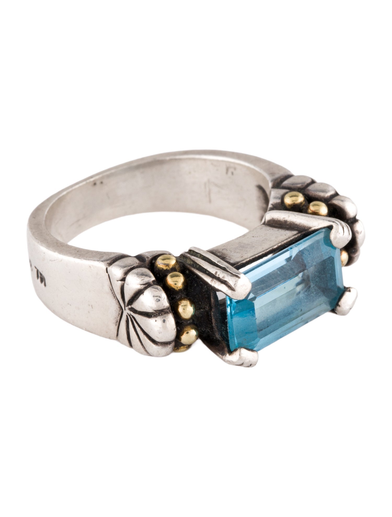 Lagos Topaz Caviar Ring