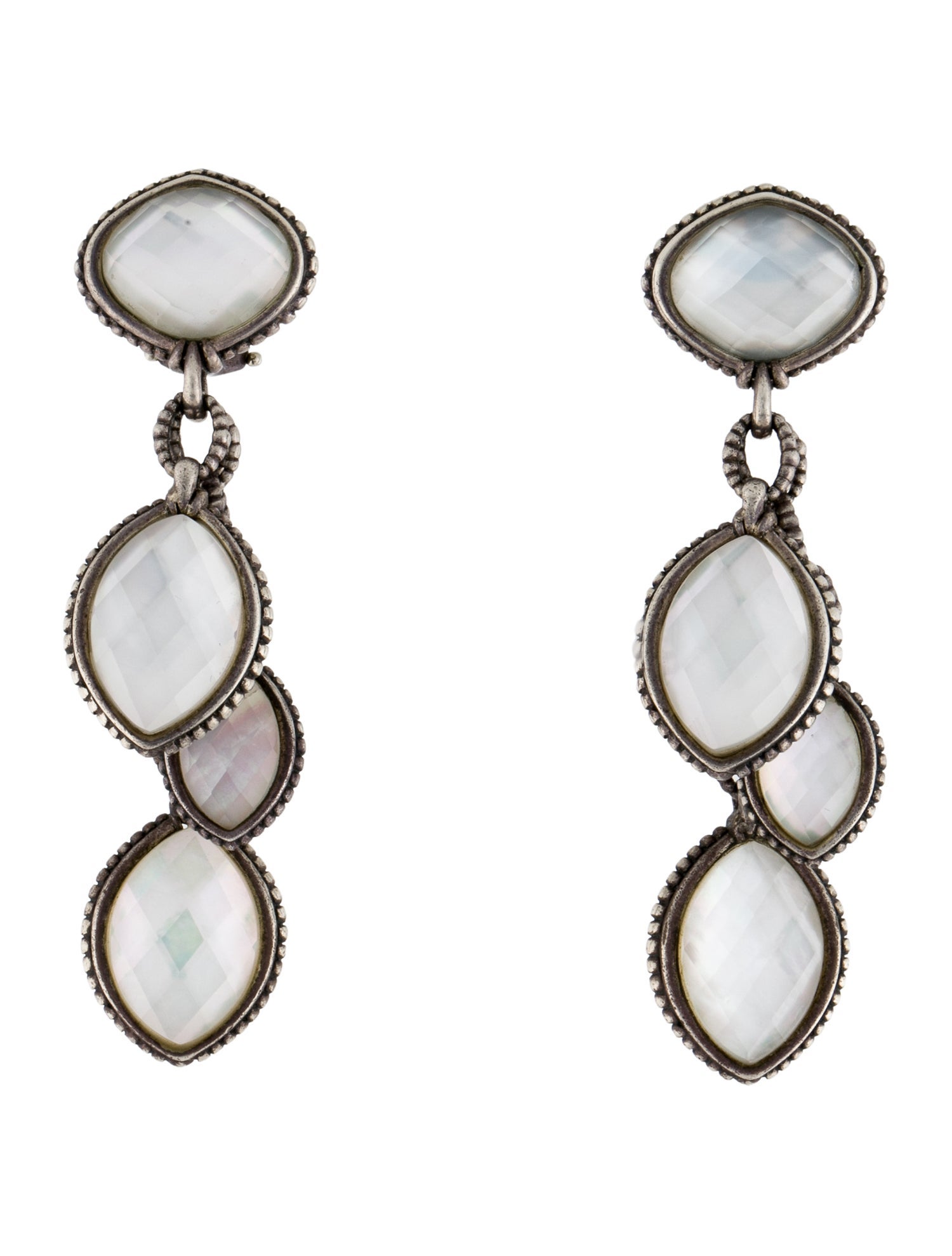 Lagos Mother Of Pearl & Quartz Doublet Drop Earrings