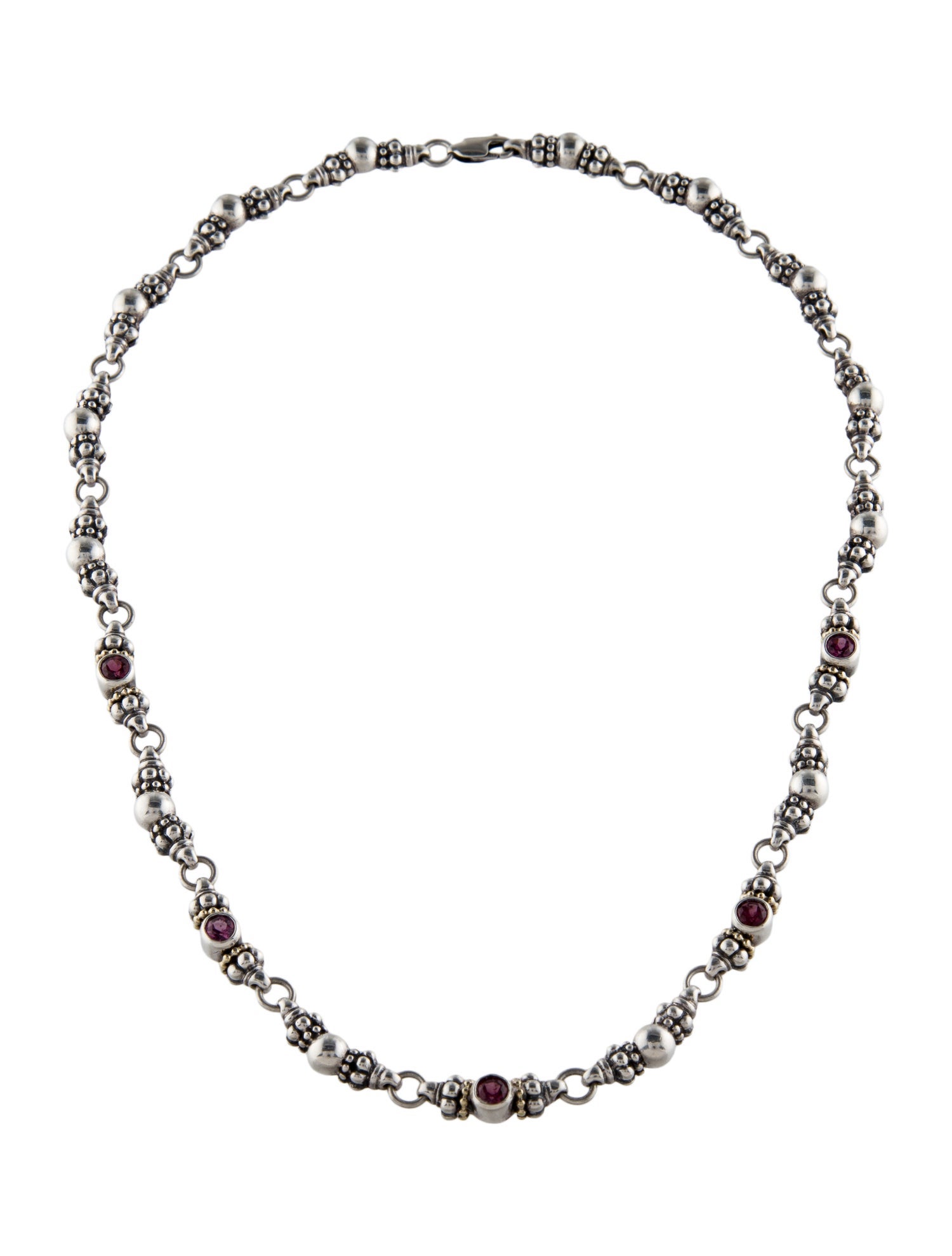 Lagos Two-Tone Tourmaline Caviar Collar Necklace