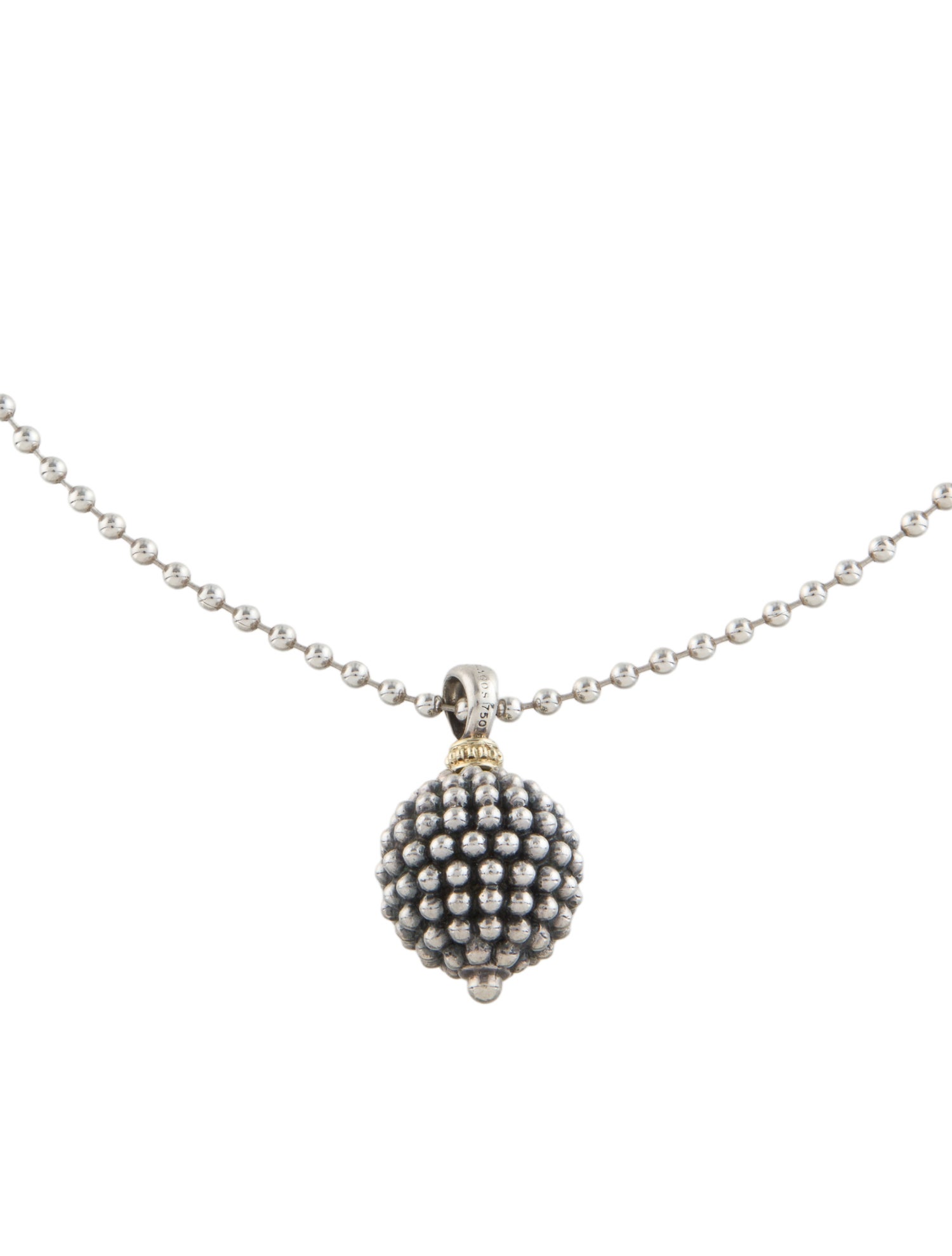 Lagos Caviar Ball Pendant Necklace