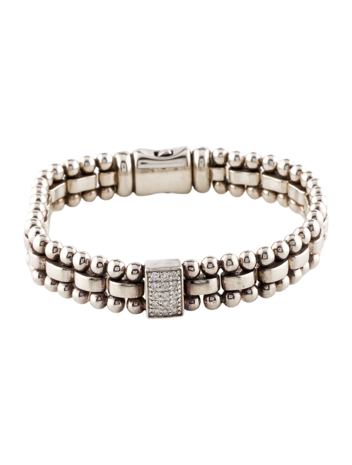 Lagos Diamond Single Station Link Bracelet
