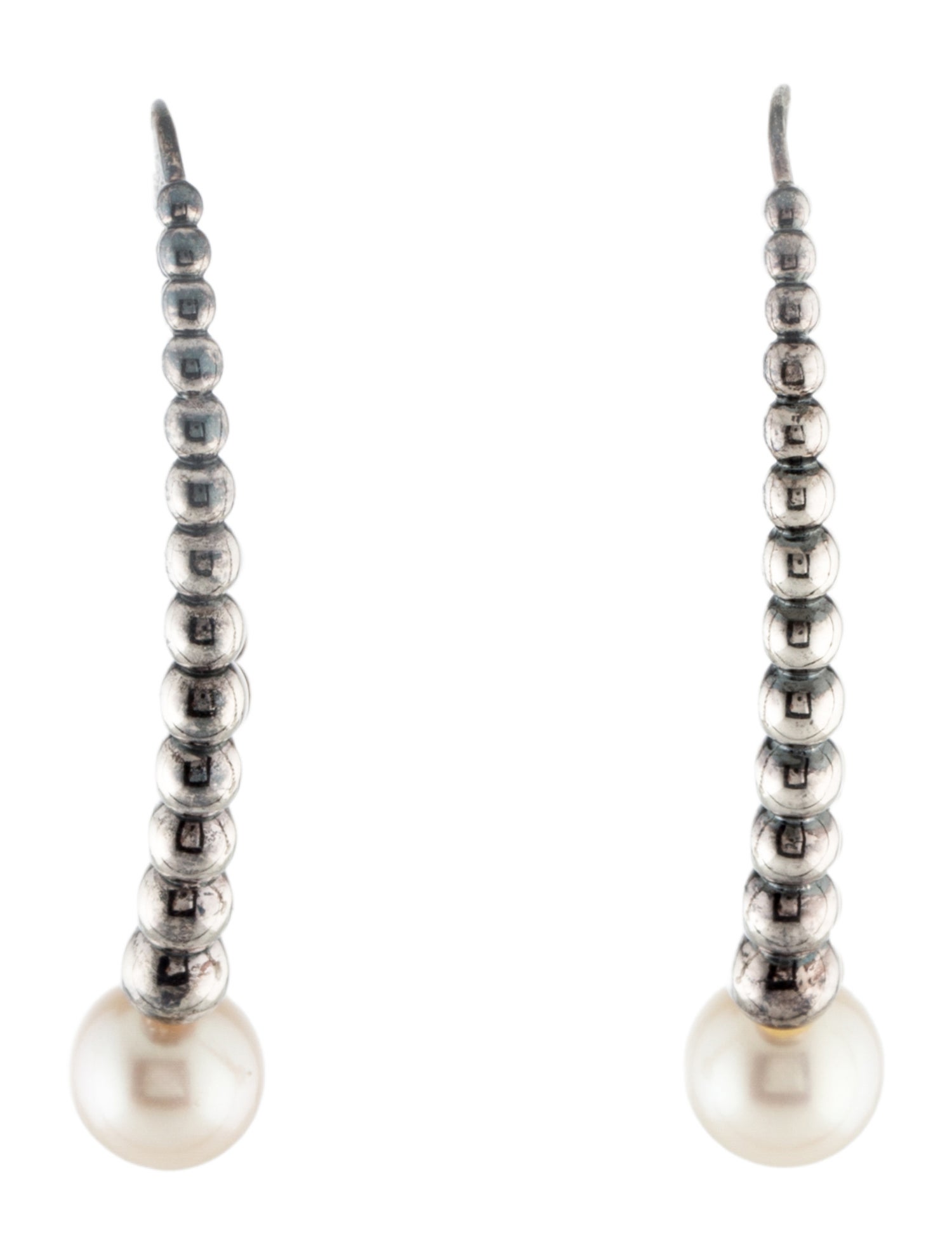 Lagos Pearl Luna Graduated Bead Drop Earrings