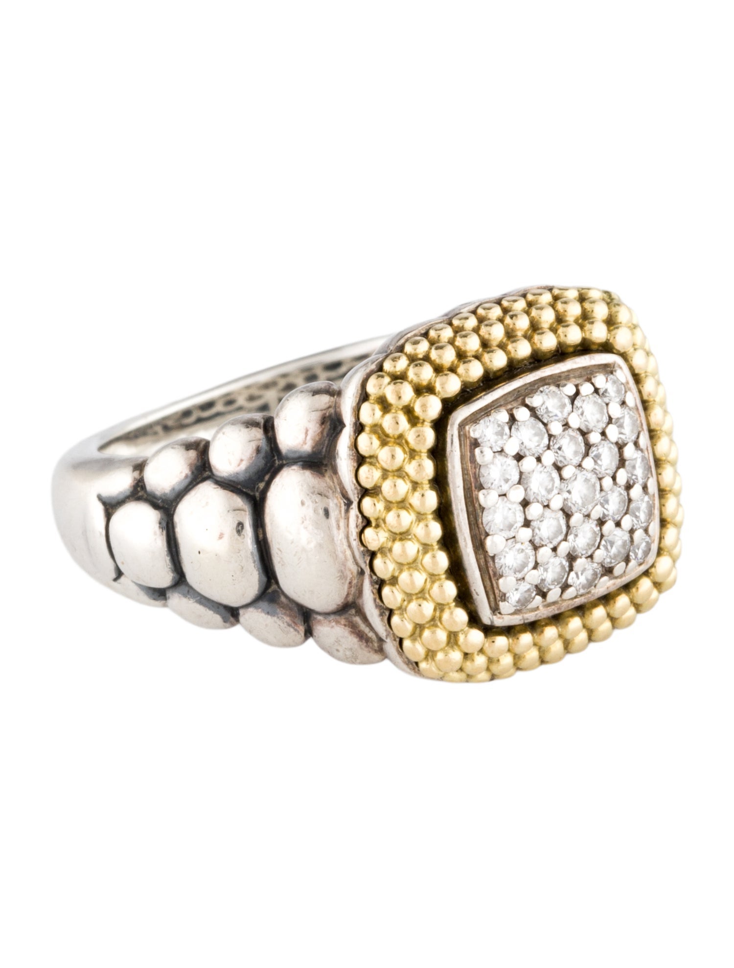 Lagos Two-Tone Diamond Lux Cocktail Ring