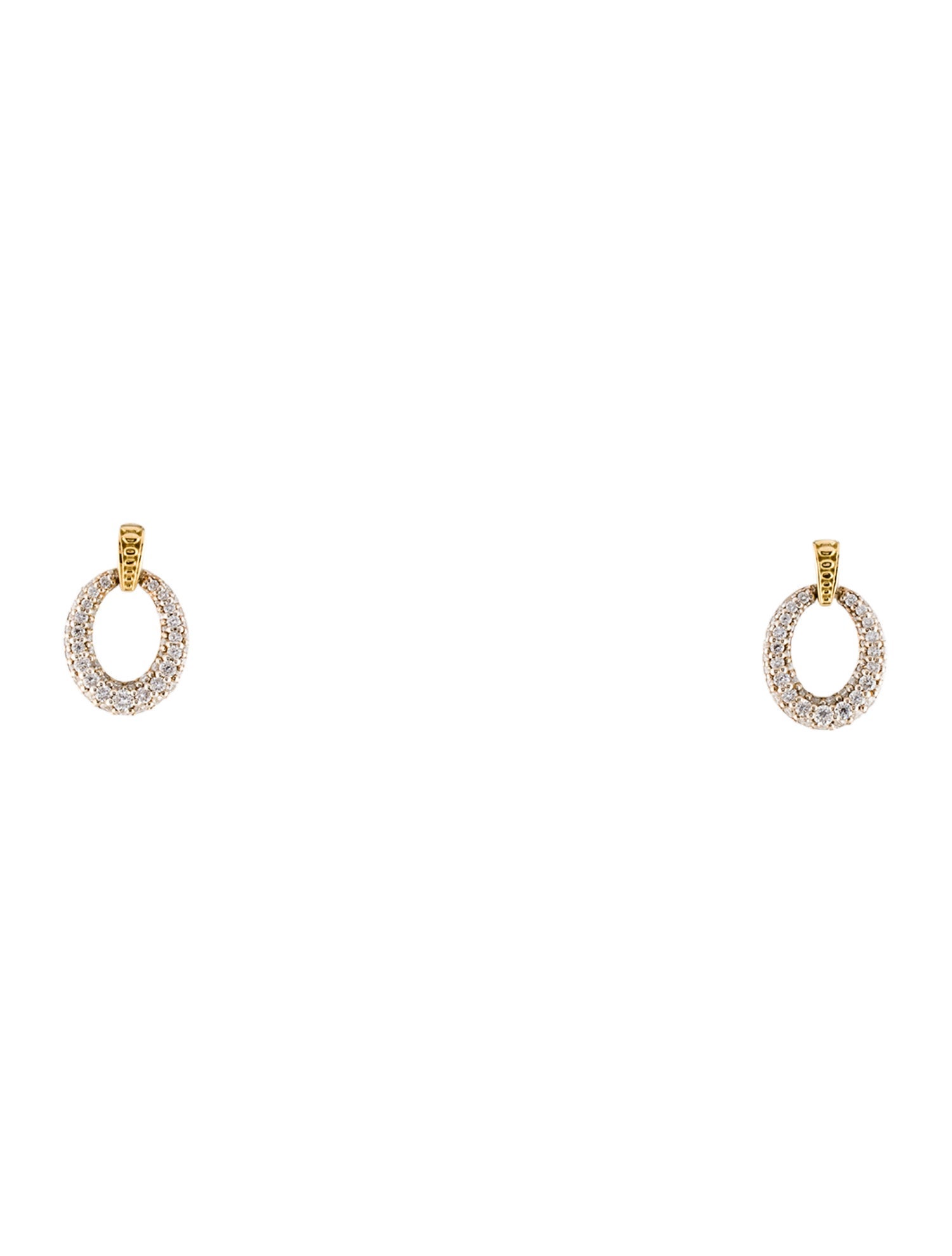 Lagos Diamond Oval Stud Earrings