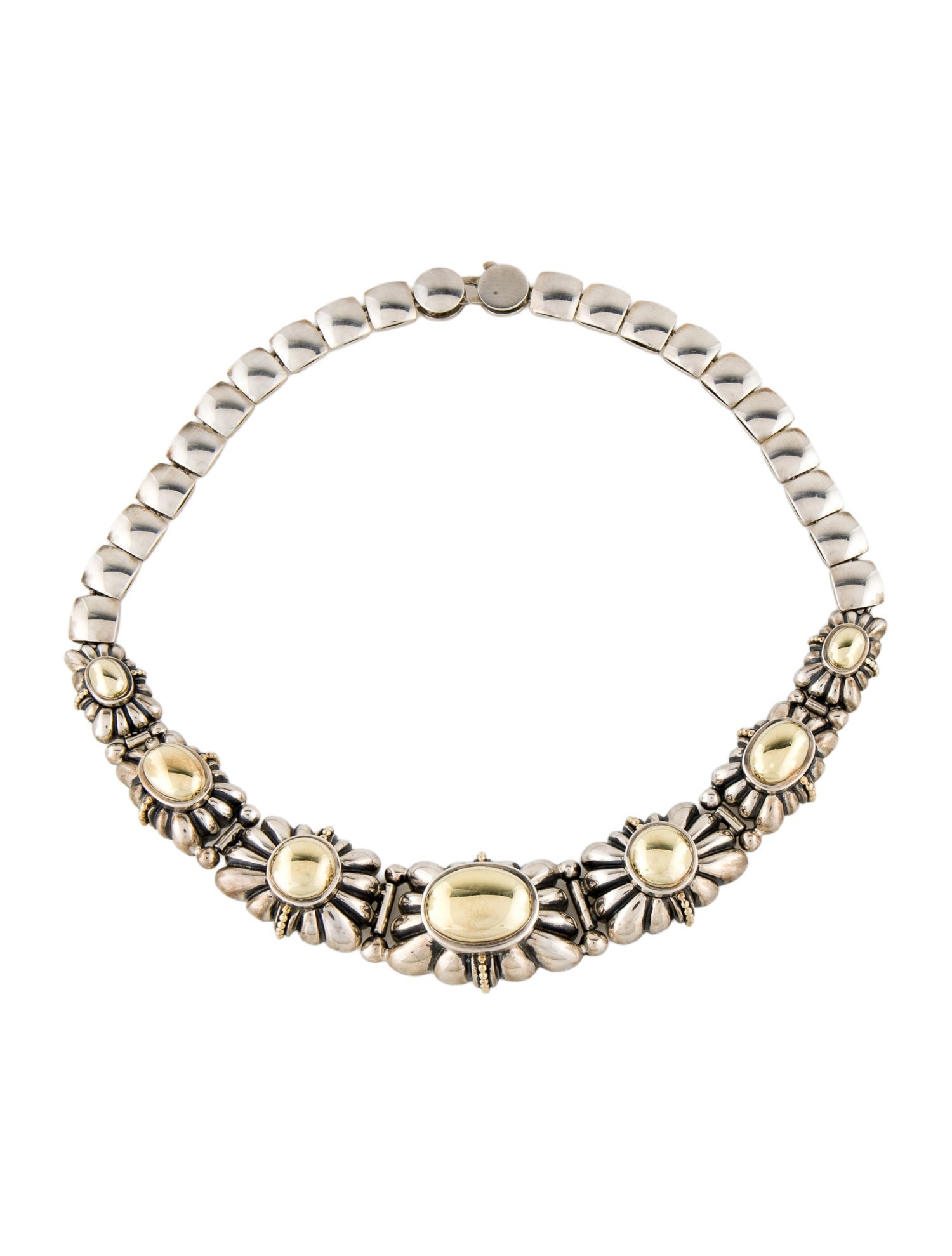 Lagos Two-Tone Caviar Collar Necklace